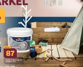 Megaflis Nordsjø original vegg- og taksparkel 2,5 l tilbud