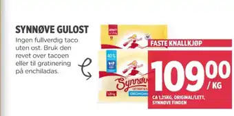 Meny Synnøve finden ost tilbud