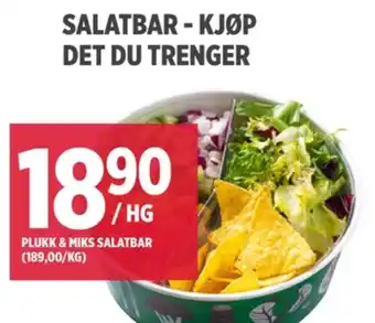 Meny Ukjent salat tilbud