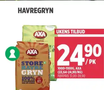 Meny Axa bjørn store havregryn tilbud