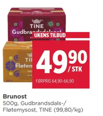 Meny Tine gudbrandsdalsost tilbud