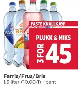Meny Bris mineralvann tilbud