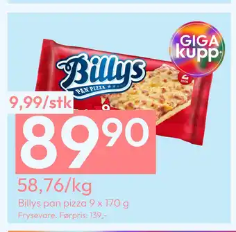 Gigaboks Billys pan pizza 9 x 170 g tilbud