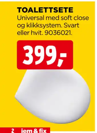 jem & fix Toalettsete tilbud