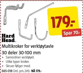 Jula Multikroker for verktøytavle 30 deler 30-100 mm tilbud