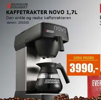 Kontorspar KAFFETRAKTER NOVO 1,7L tilbud