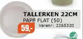 Kontorspar TALLERKEN 22CM tilbud