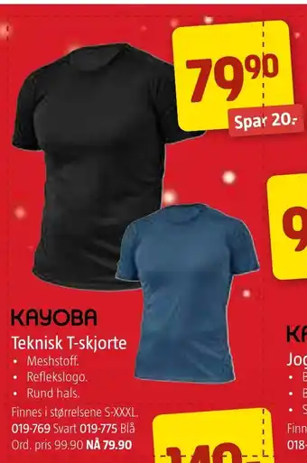 Jula Teknisk T-skjorte Meshstoff. tilbud
