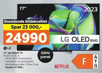 POWER 77" 4K SMART TV OLED77C35LA tilbud