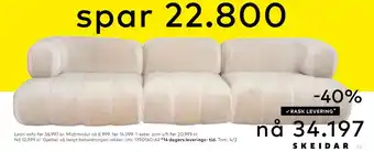 Skeidar Leon sofa tilbud