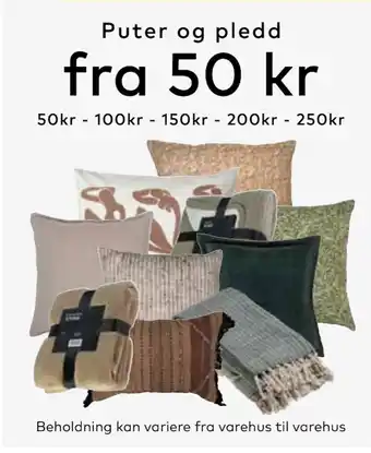 Skeidar Puter og pledd tilbud