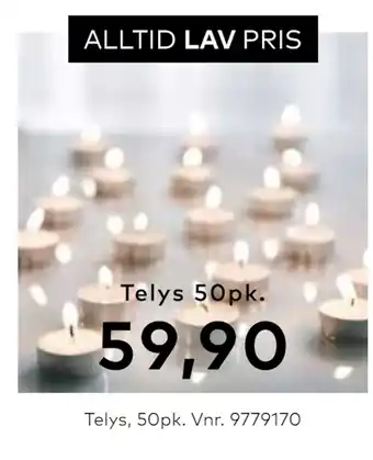 Skeidar Telys 50pk tilbud