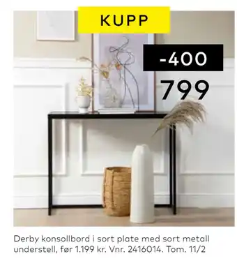 Skeidar Derby konsollbord tilbud