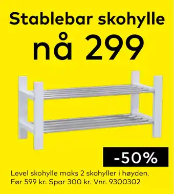 Skeidar Stablebar skohylle tilbud