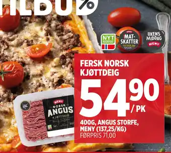 Meny Fersk norsk kjøttdeig tilbud