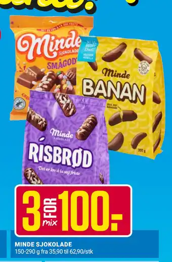 Europris Minde sjokolade tilbud
