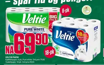 Europris Veltie papir tilbud