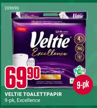 Europris Veltie toalettpapir tilbud