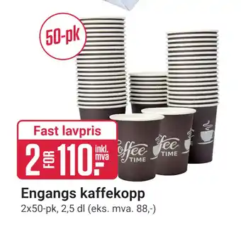 Europris Engangs kaffekopp tilbud