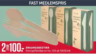 Europris Engangsbestikk tilbud