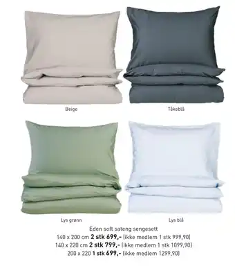 Kid Interiør Eden soft sateng sengesett tilbud