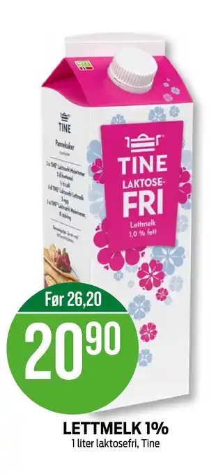 Kiwi Lettmelk 1% tilbud