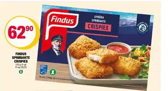 Coop Extra FINDUS SPRØBAKTE CRISPIES tilbud