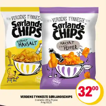 Coop Extra VERDENS TYNNESTE SØRLANDSCHIPS tilbud