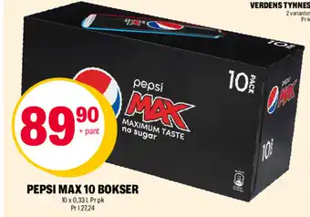 Coop Extra PEPSI MAX 10 BOKSER tilbud