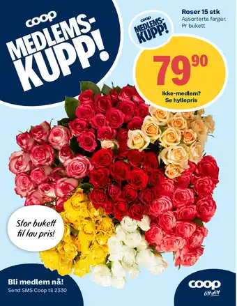 Coop Extra Roser 15 stk tilbud