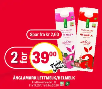 Coop Extra ÄNGLAMARK LETTMELK/HELMELK tilbud