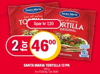 Coop Extra SANTA MARIA TORTILLA 12 PK tilbud