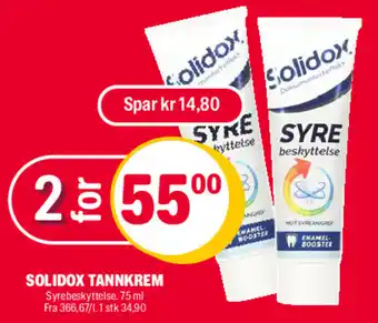 Coop Extra SOLIDOX TANNKREM tilbud