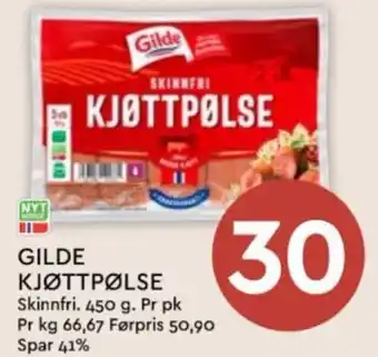 Coop Mega GILDE KJØTTPØLSE tilbud