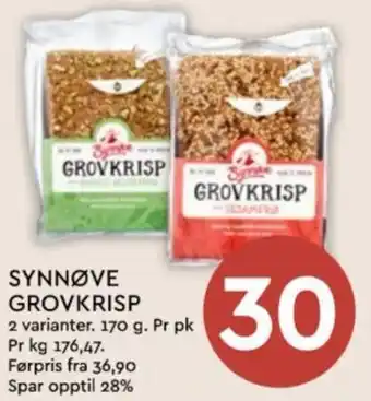 Coop Mega SYNNØVE GROVKRISP tilbud