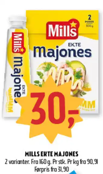 Coop Prix MILLS EKTE MAJONES tilbud