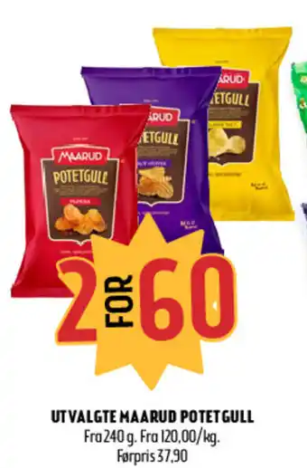 Coop Prix UTVALGTE MAARUD POTETGULL tilbud