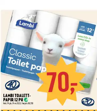Coop Prix LAMBI TOALETT-PAPIR 12 PK tilbud