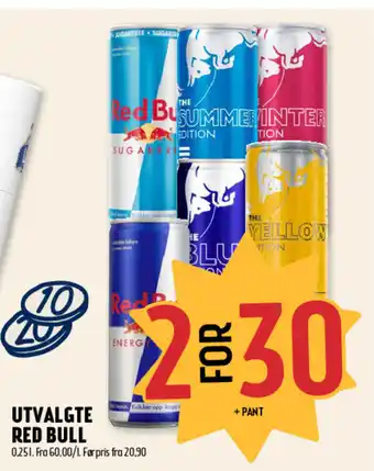 Coop Prix UTVALGTE RED BULL tilbud