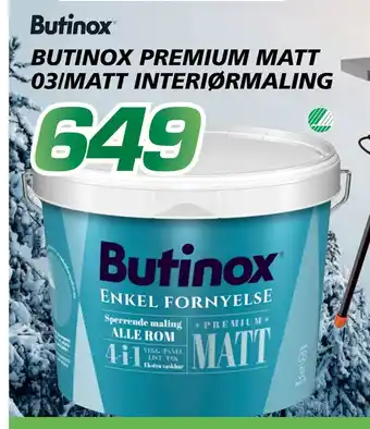 Coop Byggmix Butinox premium matt 03/matt interiørmaling tilbud