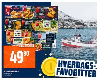 Coop Obs Utvalgt findus fisk tilbud
