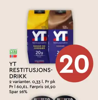 Coop Mega Yt restitusjonsdrikk tilbud