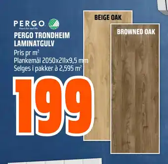 Obs Bygg Pergo trondheim laminatgulv tilbud