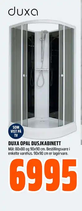 Obs Bygg Duxa opal dusjkabinett tilbud