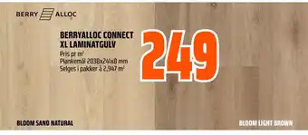 Obs Bygg Berryalloc connect xl laminatgulv tilbud