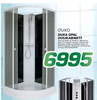 Coop Byggmix Duxa opal dusjkabinett tilbud