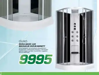 Coop Byggmix Duxa basic lux massasje-dusjkabinett tilbud
