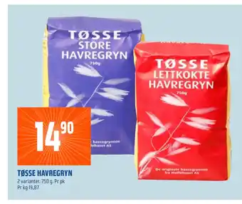 Coop Obs Tøsse havregryn tilbud