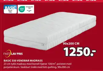 JYSK Basic s50 vendbar madrass tilbud