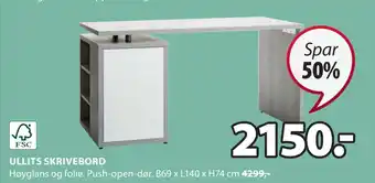 JYSK Ullits skrivebord tilbud